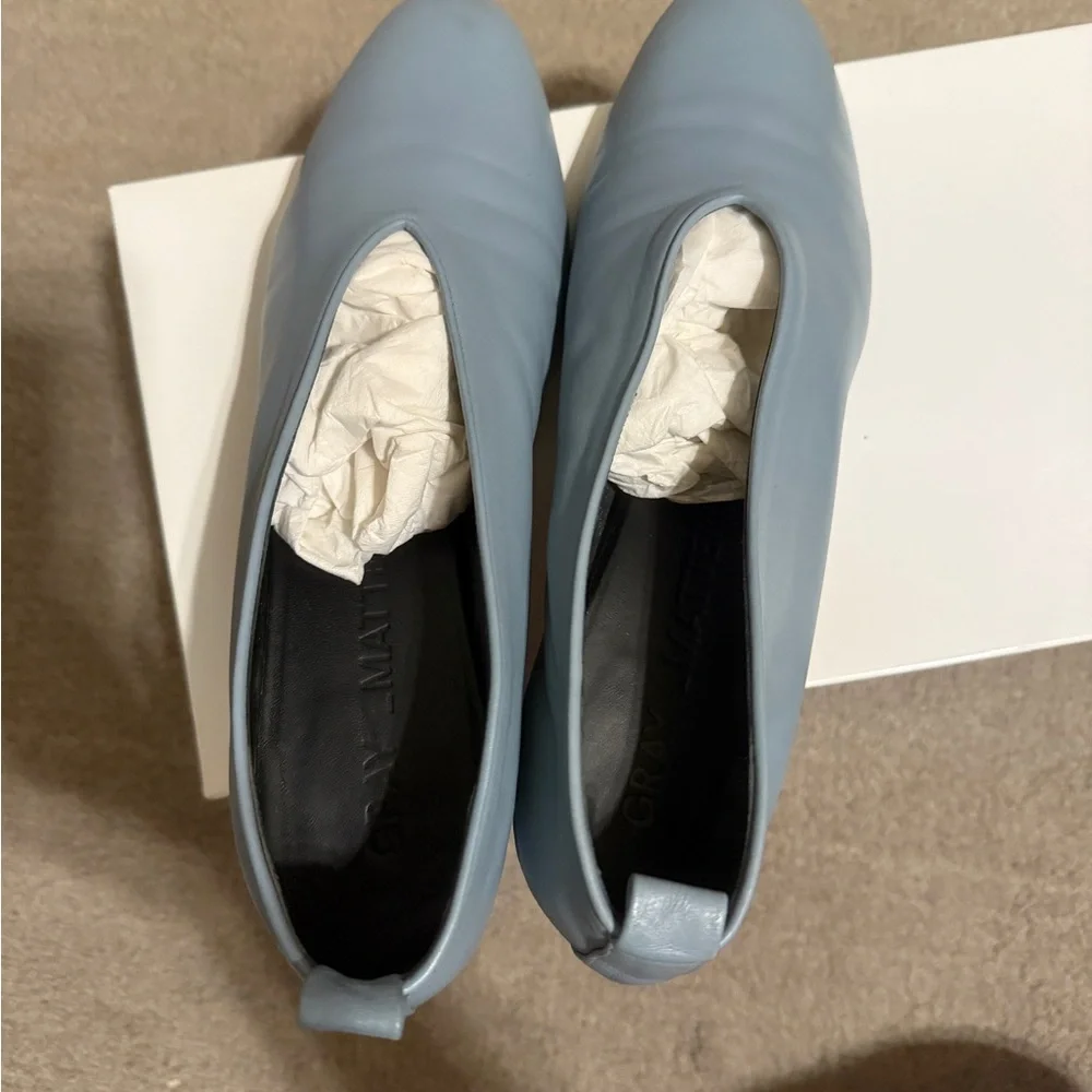 Gray Matters Mildred Blue Leather Pumps Size 41 US 11 Made in Italy